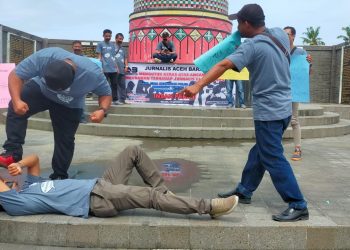 Wartawan Diancam Bunuh, Sekber JAB Gelar Aksi Di Tugu Teuku Umar