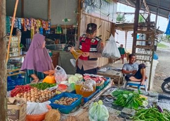 Polsek Meureubo Pantau Stok dan Kestabilan Harga Sembako di Pasar
