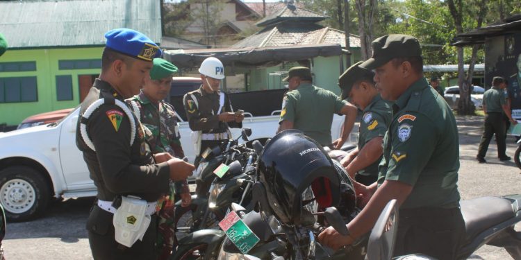 Denpom IM/2 Meulaboh sosialisasikan Ops Gaktib Dan Yustisi terhadap Pesonil Kodim 0116 Nagan Raya