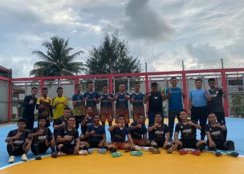 Meriahkan HBP-59, Tim Futsal Lapas Meulaboh lakukan Laga Eksibisi dengan Korem 012/TU
