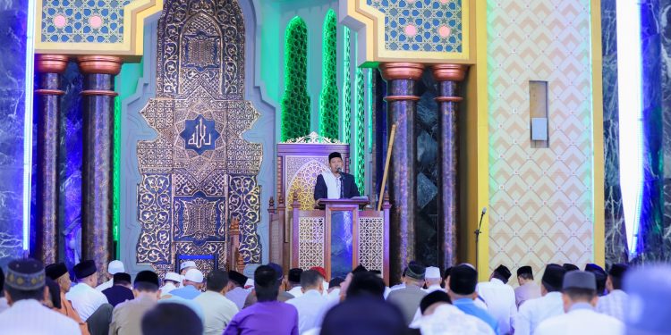 Usai Diresmikan, Pemkab Nagan Raya gelar Shalat Idul Fitri Perdana di Masjid Giok