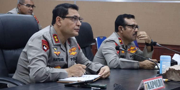 Kapolda, Wakapolda dan PJU Polda Aceh Ikut Rapat Internal Anev Situasi Kamtibmas Terkini