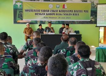BMK Nagan Raya Sosialisasikan Zakat Harta di Lingkungan Kodim 0116