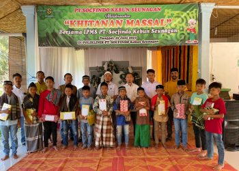 PT Socfindo Kebun Seunagan Bersama IPMS gelar Sunat Massal