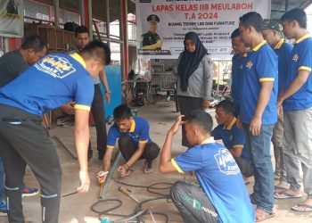 Tingkatkan Keterampilan Warga Binaan, Lapas Meulaboh gelar Pelatihan Teknik Pengelasan dan Furniture