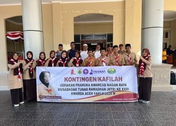 Fitriany Farhas Lepaskan Kontingen MTR Nagan Raya