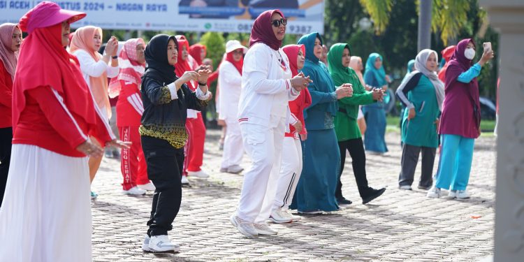 Meriahkan HUT RI ke-79, Pemkab Nagan Raya gelar Senam Jantung Sehat bersama Yayasan Jantung Indonesia