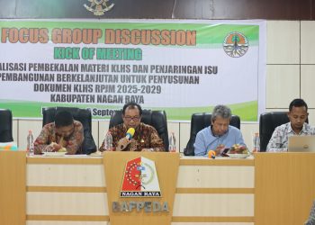 Pemkab Nagan Raya Gelar FGD Kick Off Meeting Sosialisasi Pembekalan Materi KLHS RPJM 2025-2029