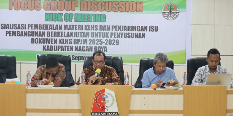 Pemkab Nagan Raya Gelar FGD Kick Off Meeting Sosialisasi Pembekalan Materi KLHS RPJM 2025-2029