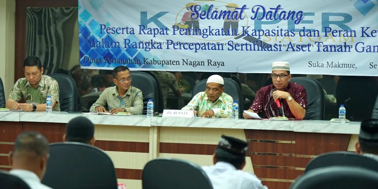 Dinas Pertanahan Nagan Raya Gelar Rapat Peningkatan Kapasitas Keuchik untuk Percepatan Sertifikasi Aset Tanah Gampong