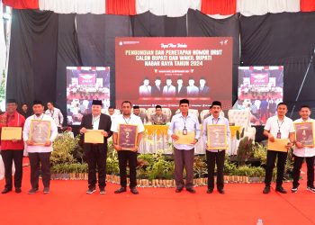 Hadiri Rapat Pleno Pengundian Nomor Urut Pasangan Calon Bupati Nagan Raya, Ini Harapan Pj Bupati Fitriany Farhas