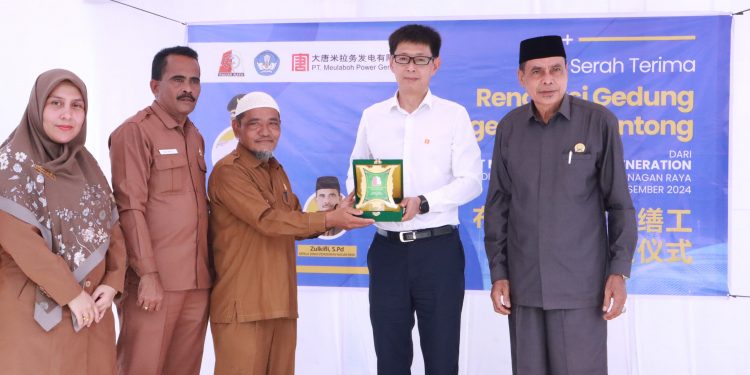 Pemkab Nagan Raya Apresiasi PT MPG atas Renovasi Gedung SDN Suak Puntong