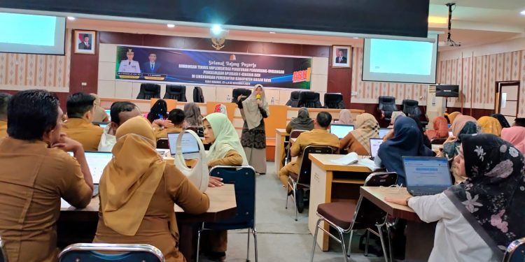 Tingkatkan Pengelolaan Aplikasi E-Kinerja BKN, Pemkab Nagan Raya Gelar Bimtek