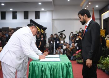 Gubernur Aceh Lantik Bupati dan Wakil Bupati Nagan Raya Masa Jabatan 2025-2030