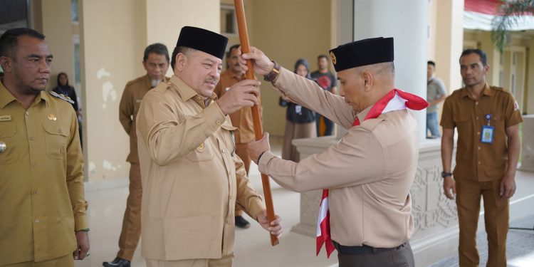 Bupati TR Keumangan Lepas Kontingen Pramuka untuk Mengikuti MTR XXIV di Aceh Barat