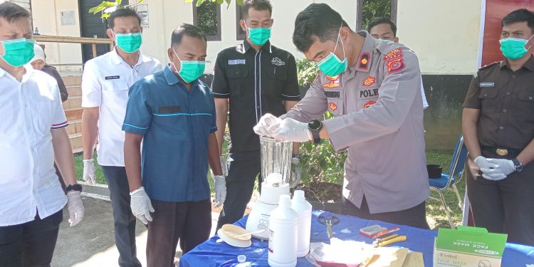 Polres Nagan Raya Musnahkan Narkoba Jenis Sabu dan Ganja