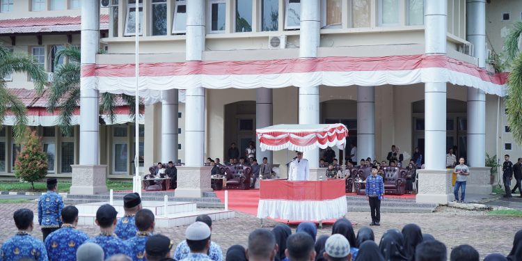 Peringatan Hari Otonomi Daerah XXIX, Bupati TRK Jadi Inspektur Upacara