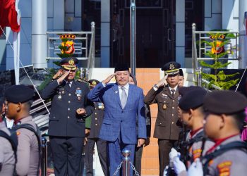 TRK Hadiri Peringatan Hari Bhayangkara ke-79 di Polres Nagan Raya