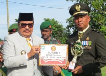Bupati TRK Hadiri Upacara Peringatan HUT ke-80 TNI di Makodim 0116/Nagan Raya