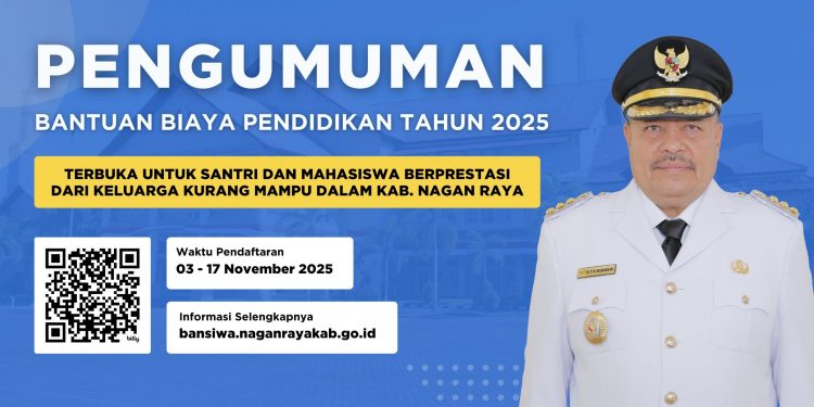 Pemkab Nagan Raya Buka Pendaftaran Bantuan Biaya Pendidikan bagi Santri dan Mahasiswa Berprestasi