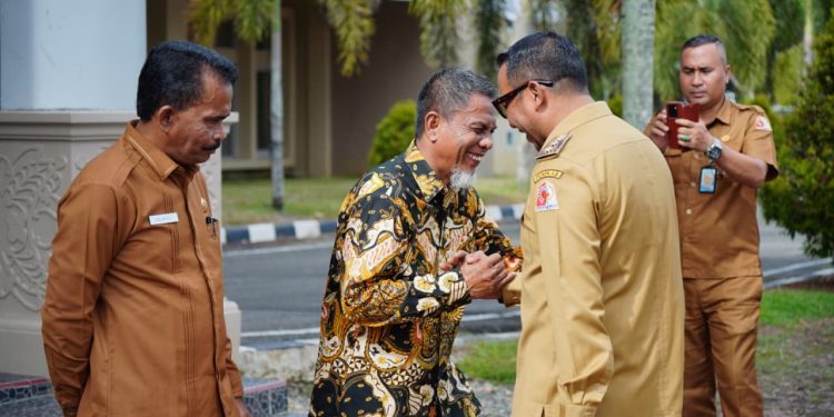 Wabup Nagan Raya Pimpin Apel Gabungan Pelepasan Purna Tugas Sekda