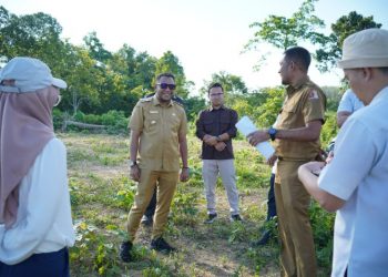 Wabup Raja Sayang Tinjau Lokasi Pembangunan Sekolah Rakyat Bersama Tim Kementerian PU