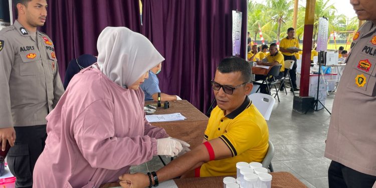 Ratusan Personel Brimob Batalyon C Pelopor Jalani Pemeriksaan Kesehatan Berkala