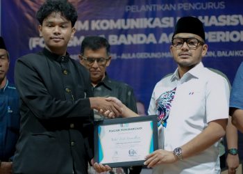 Ketua DPRK Nagan Raya Hadiri Pelantikan Mahasiswa Fokusmak di Banda Aceh