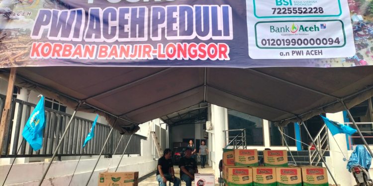 PWI Aceh Buka Posko dan Galang Donasi Kemanusiaan Korban Banjir