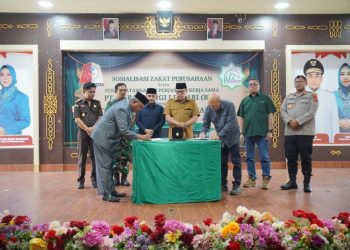 Bupati TRK Hadiri Penandatanganan Kerja Sama PT BEL dengan Baitul Mal