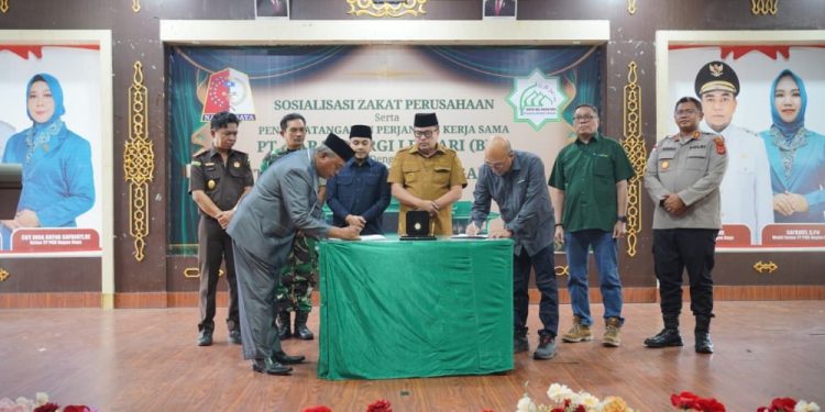 Bupati TRK Hadiri Penandatanganan Kerja Sama PT BEL dengan Baitul Mal