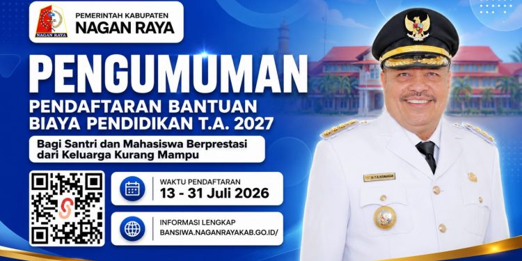 Pemkab Nagan Raya Buka Pendaftaran Bantuan Biaya Pendidikan bagi Mahasiswa Berprestasi dan Santri Keluarga Kurang Mampu
