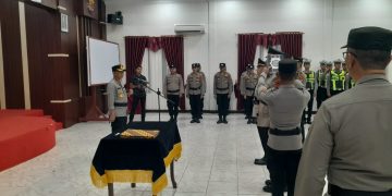 Kapolres Nagan Raya Pimpin Sertijab Kapolsek Beutong dan Kuala Pesisir
